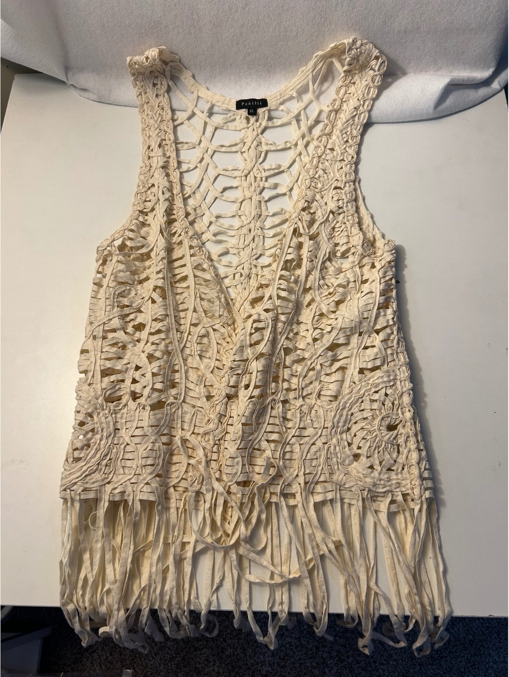 Panilli Crochet Open Front Cardigan